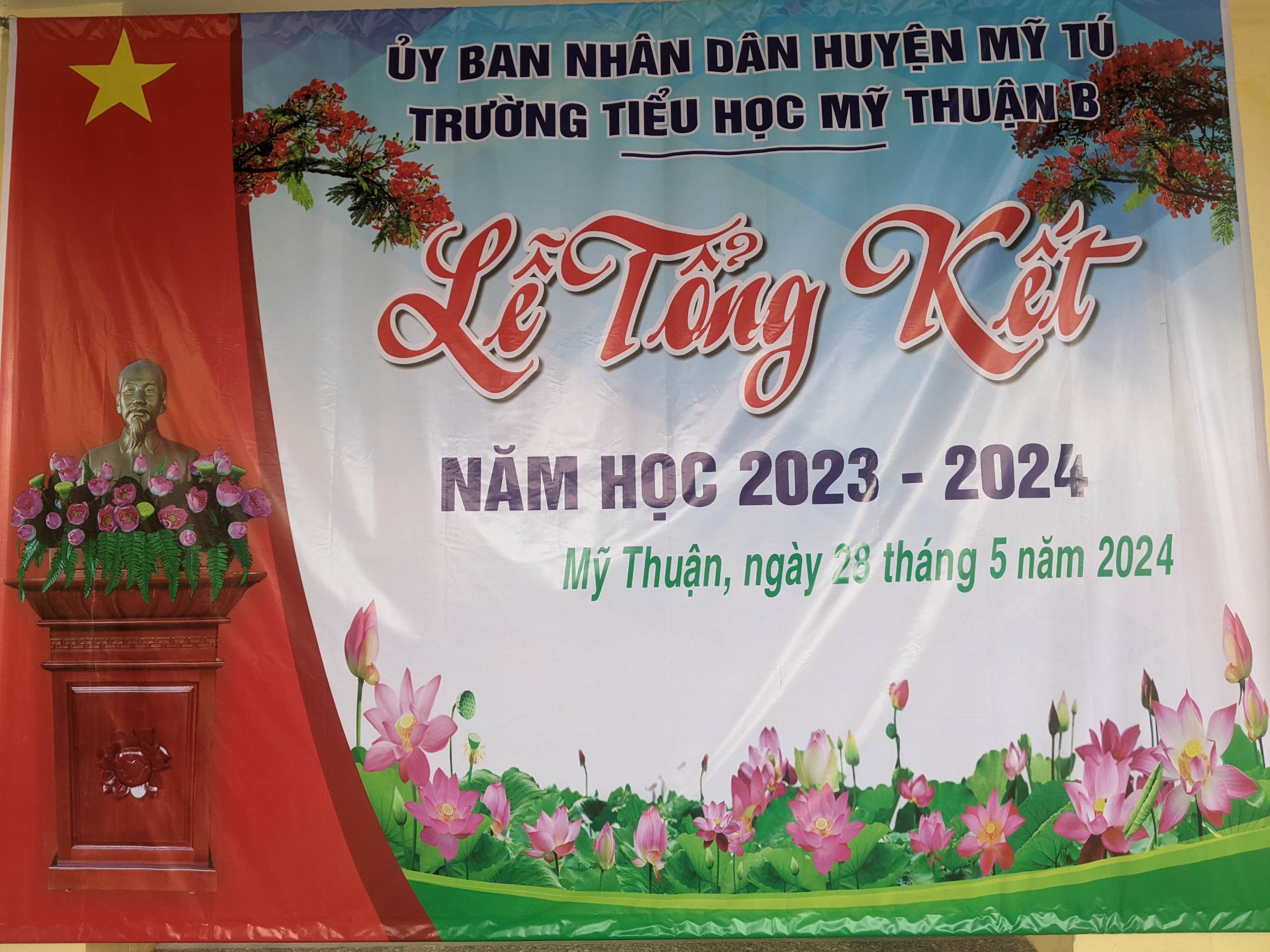 Tổng kết năm học 2023 - 2024 trường tiểu học Mỹ Thuận B